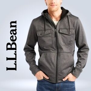 L.L. Bean Traverse Slightly Fitted Charcoal Gray Men's Jacket Zip Hoodie Size S